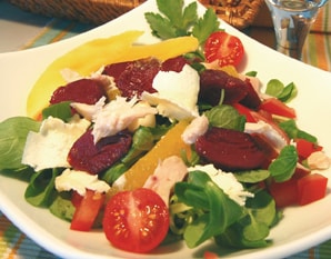 Salade de gésiers de canard, vinaigrette aux agrumes - Jean Routhiau