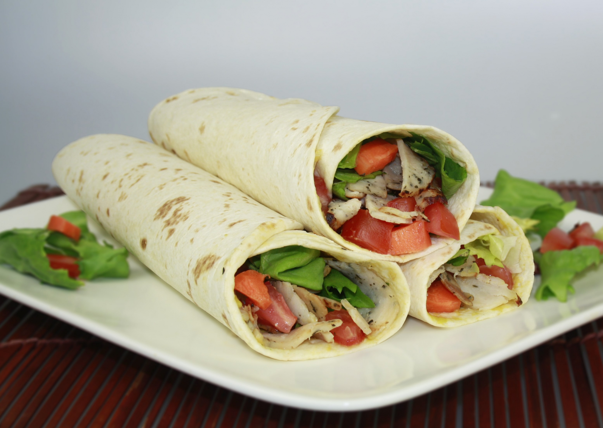 Wraps au poulet, smoked beef et crudités - Jean Routhiau