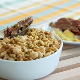 Crumble d'agneau au curry, légumes façon tajine - Jean Routhiau