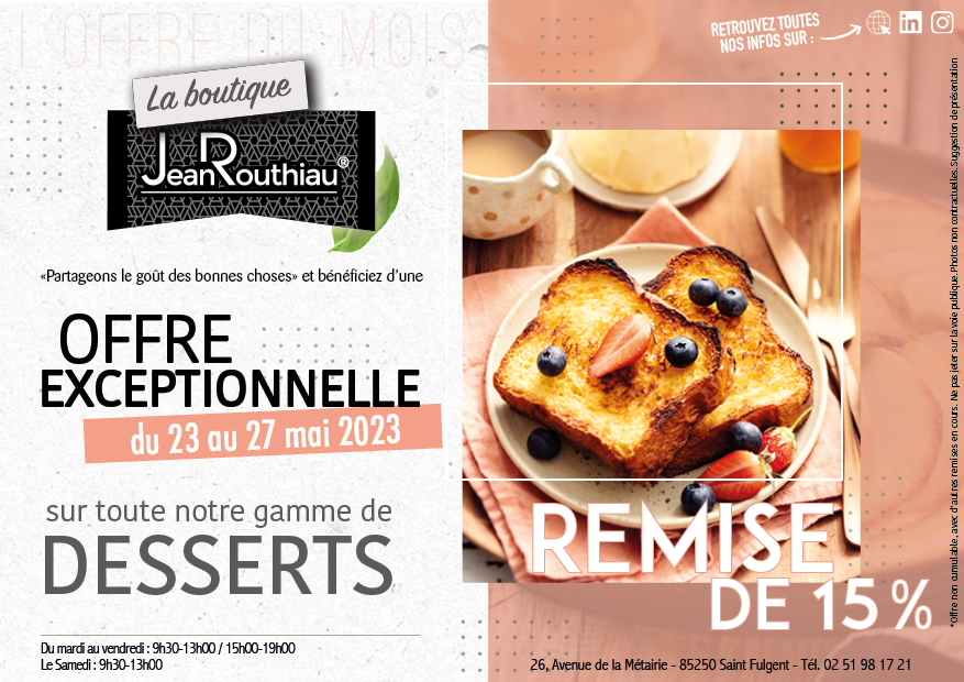 OFFRE DU MOIS MAI 23